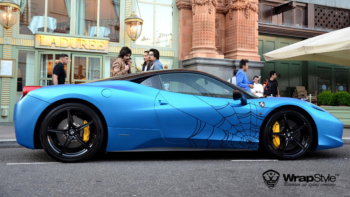 Ferrari 458 Italia - Blue Matt wrap - img 2