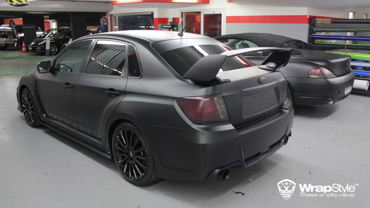 Subaru STI - Black Matt wrap - cover