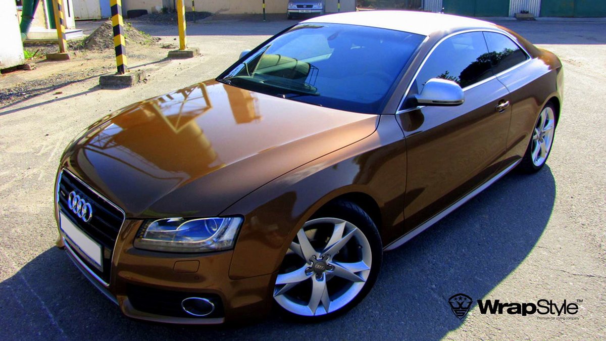 Audi A5 Coupe - Brown Gloss wrap - cover