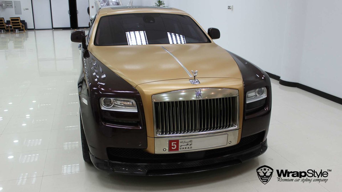Rolls-Royce Phantom - Gold Gloss Stripe wrap - cover