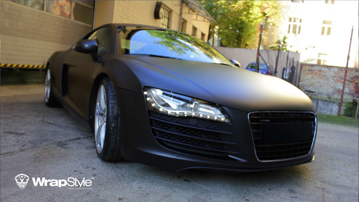 Audi R8 - Black Matt wrap - cover