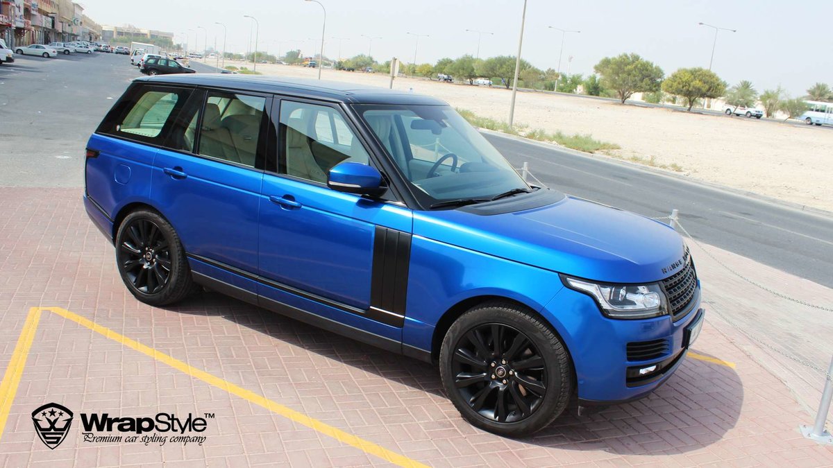 Range Rover Vogue - Blue Metallic wrap - cover