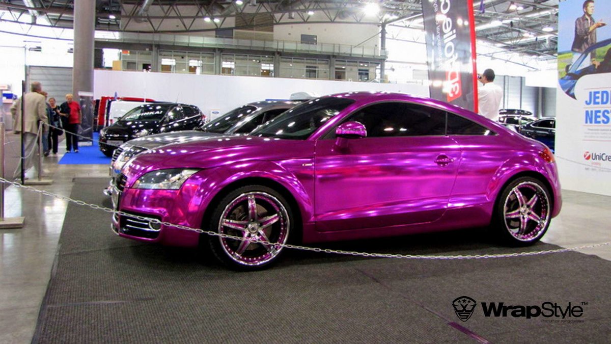 Audi TT - Pink Chrome wrap - cover