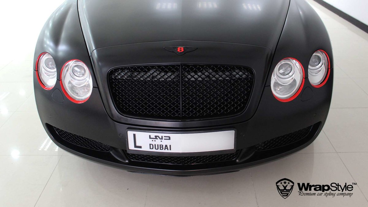 Bentley GT - Black Satin wrap - cover