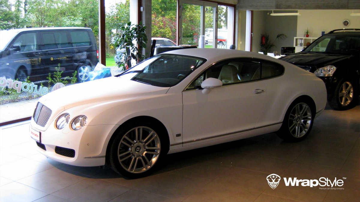 Bentley Continental - White Matt wrap - cover