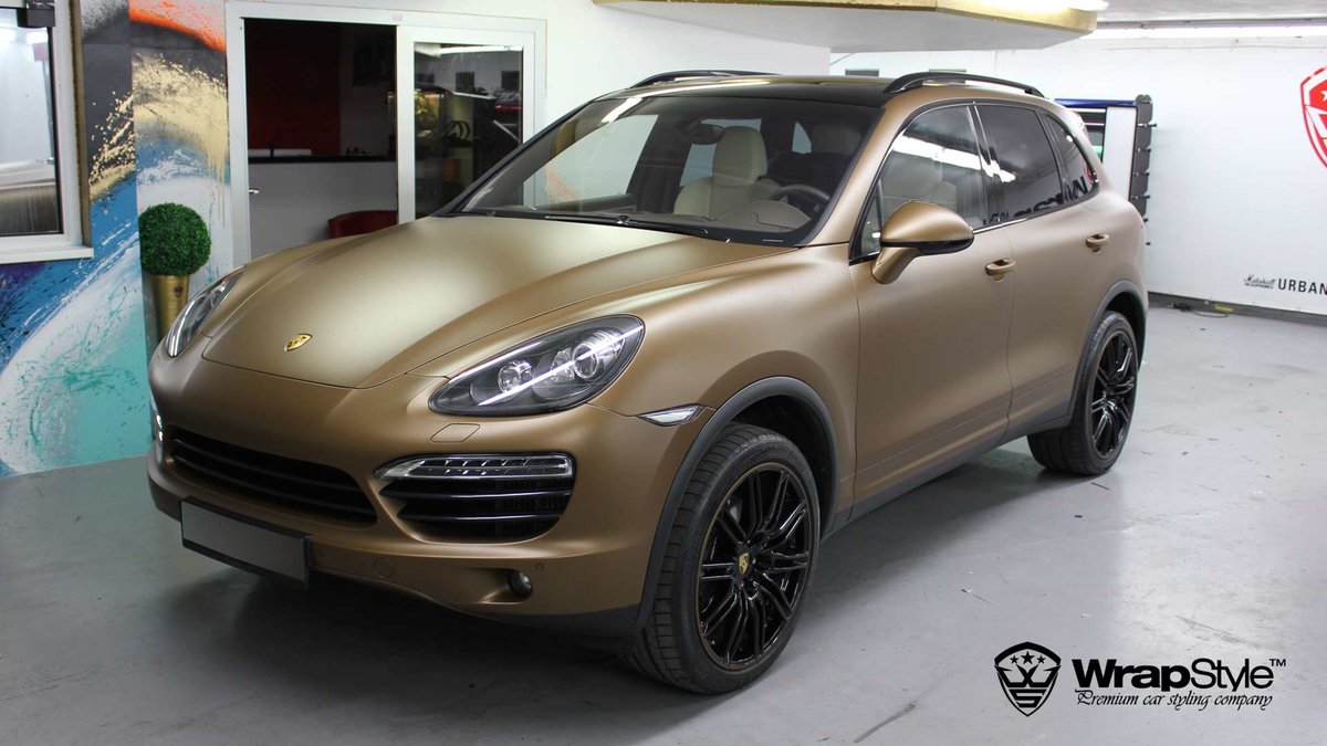 Porsche Cayenne - Brown Matt wrap - cover