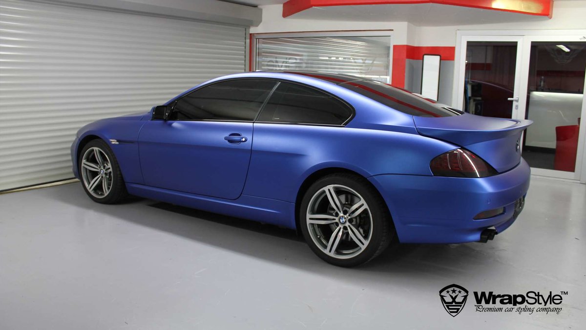 BMW 6 - Anodized Blue Satin wrap - cover