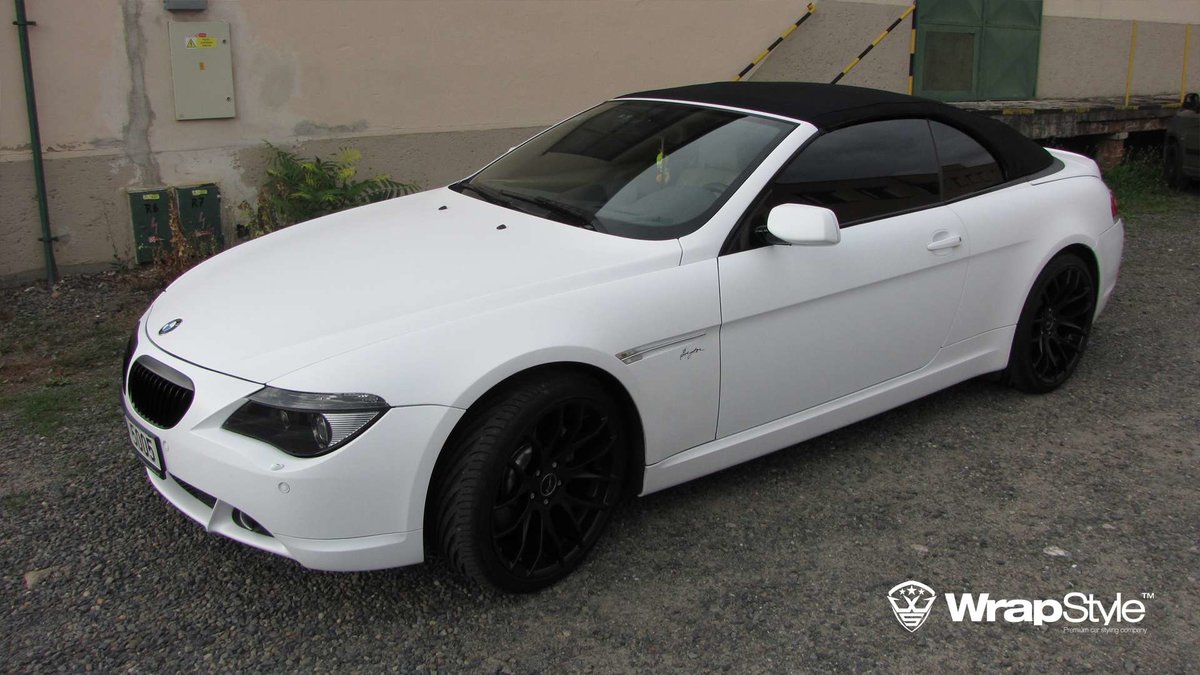 BMW 6 Cabrio - White Matt wrap - cover