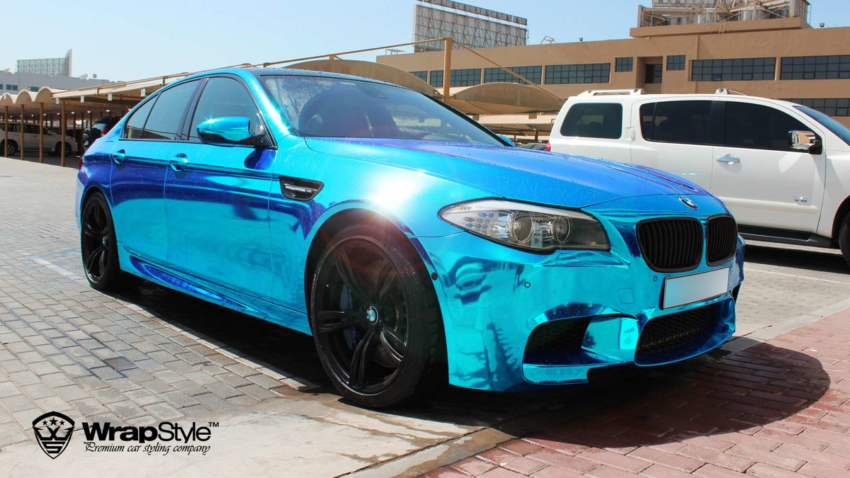 BMW M5 - Blue Chrome wrap - cover