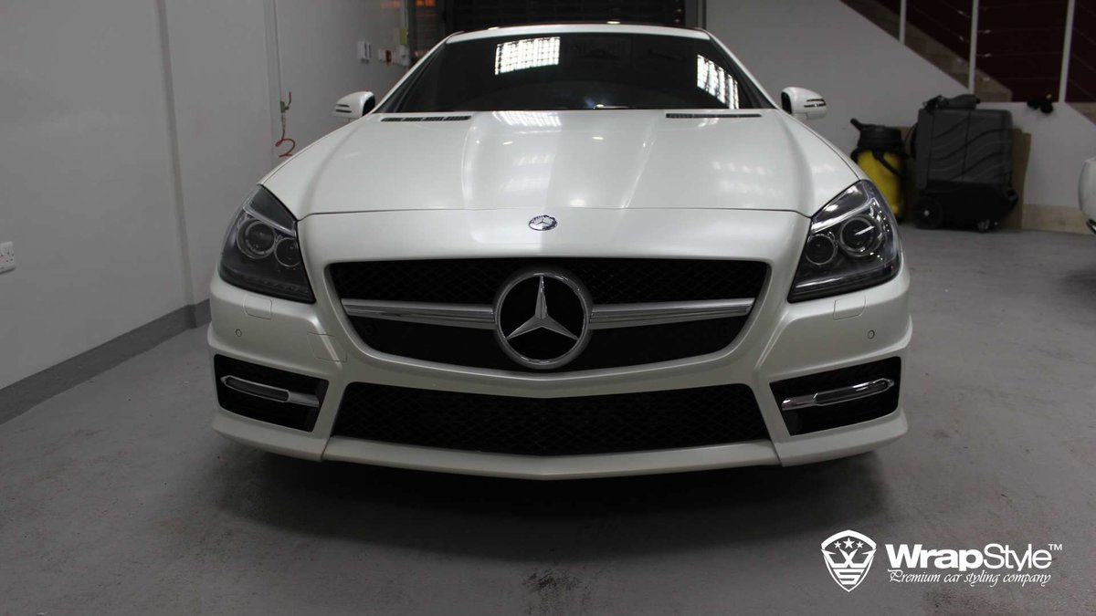 Mercedes-Benz SLK - White Satin wrap - cover
