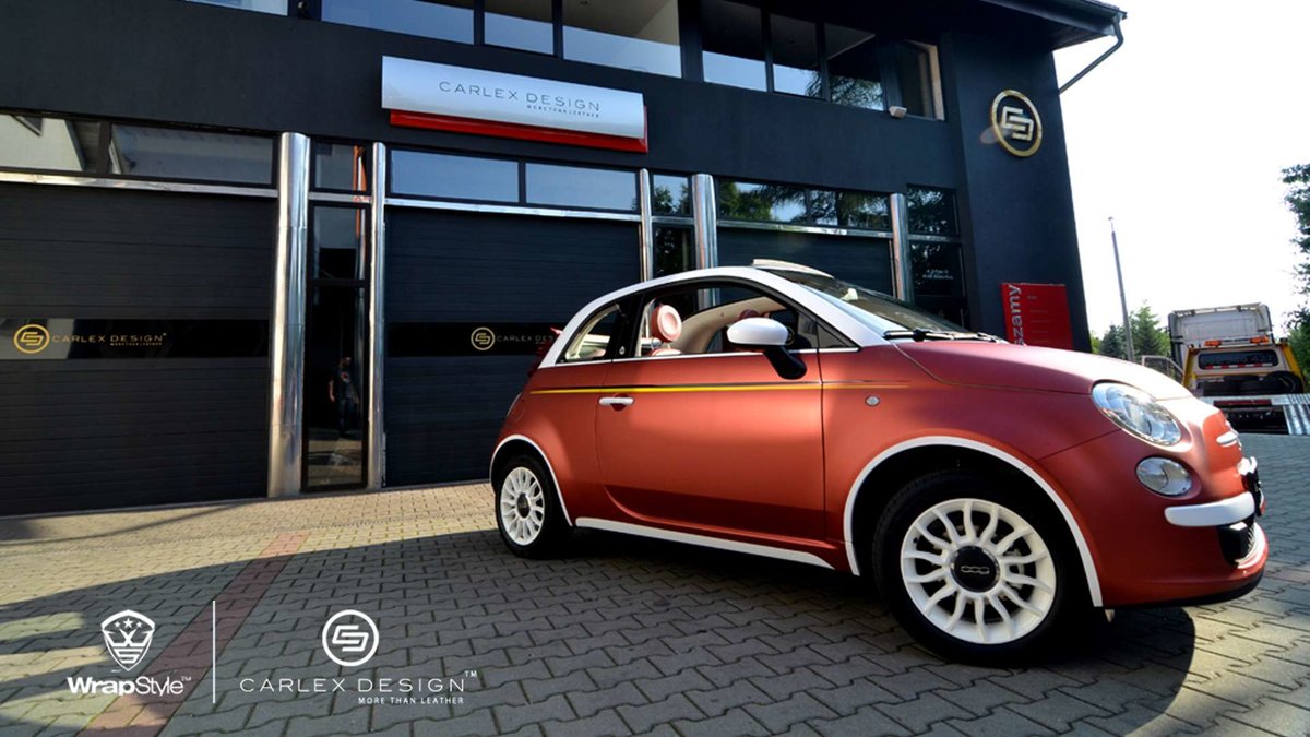 Fiat 500 - Anodized Red wrap - cover
