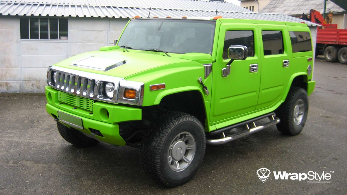 Hummer H1 - Toxic Green Matt wrap - cover