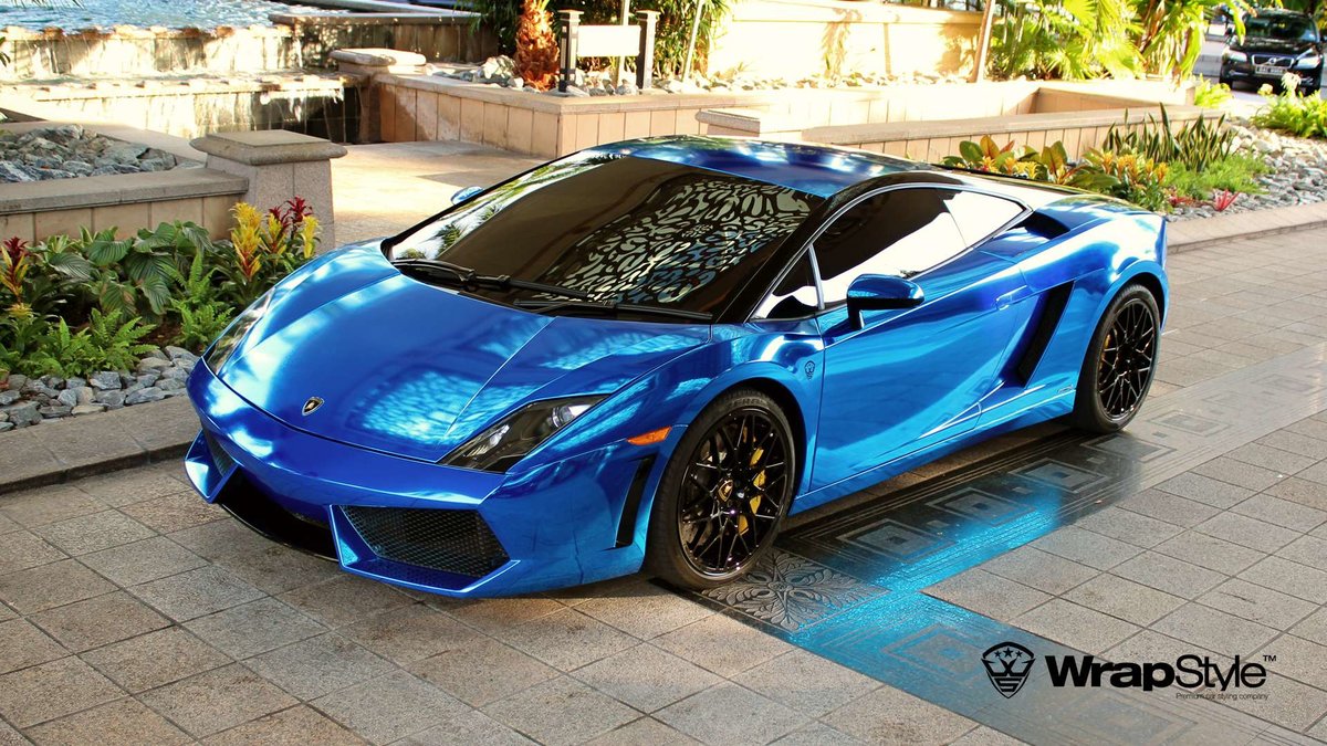 Lamborghini Aventador - Blue Chrome wrap - cover