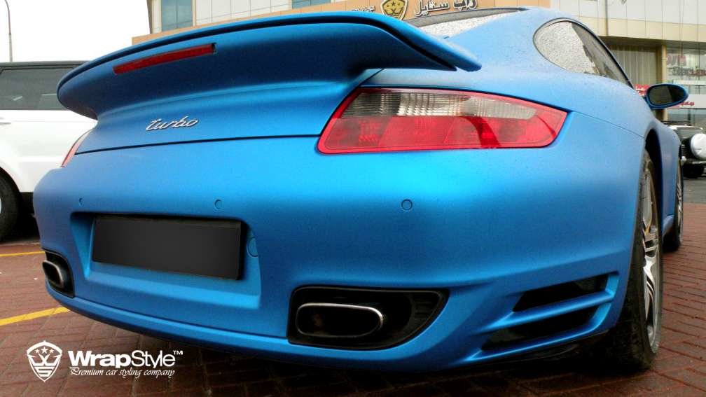 Porsche Carrera - Blue Aluminium wrap - cover