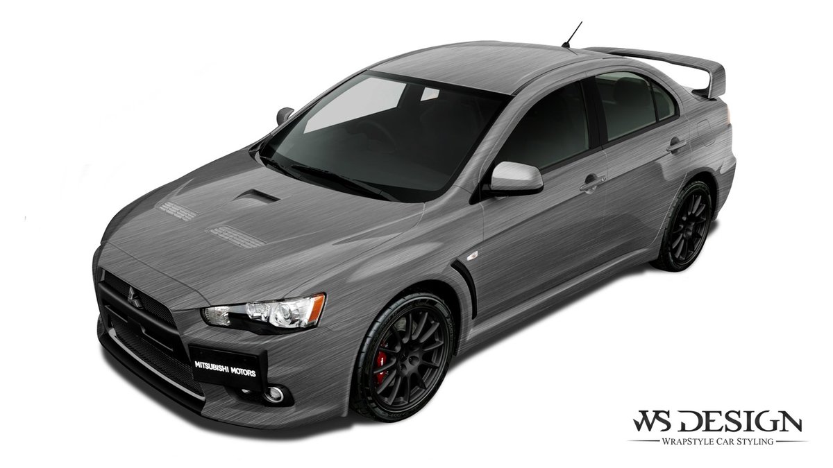 Mitsubishi Lancer - Brushed Steel design - cover