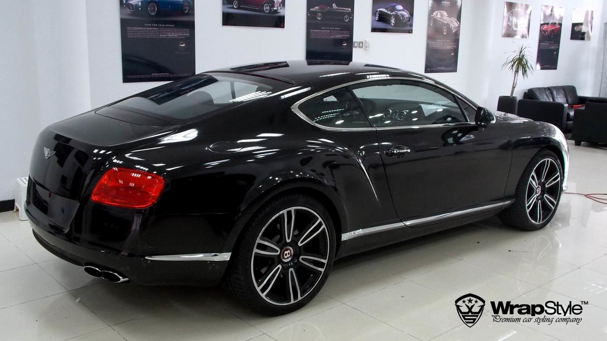 Bentley Continental - Black Metallic wrap - cover
