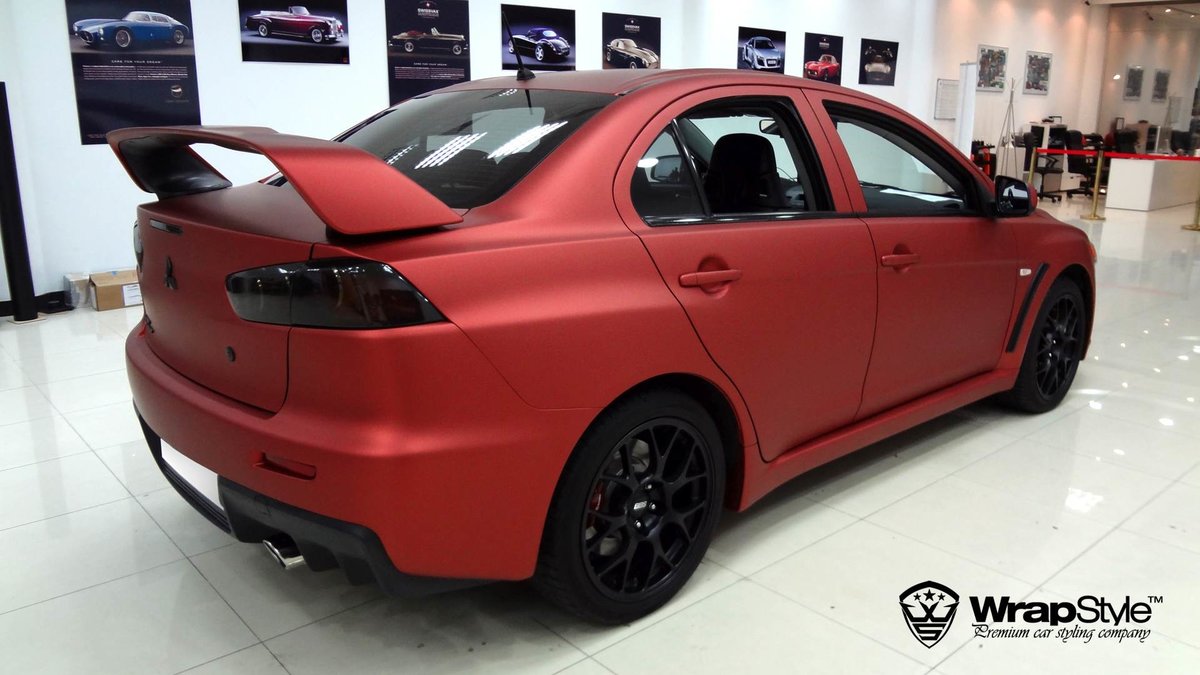 Mitsubishi Lancer X - Red Alu wrap - cover