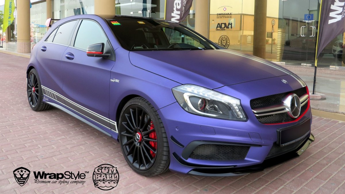Mercedes A - Purple Matt wrap - cover