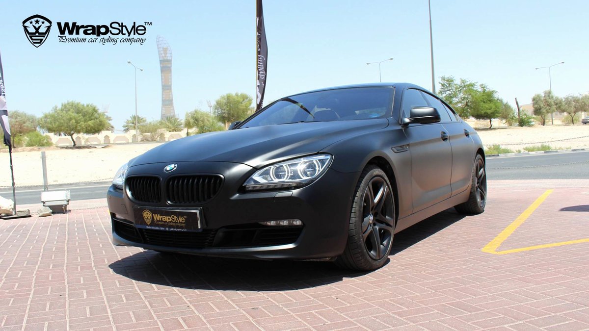 BMW 640 - Black Satin wrap - cover
