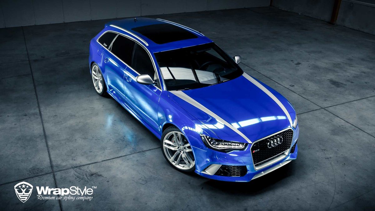 Audi RS6 - Blue Chrome wrap - cover