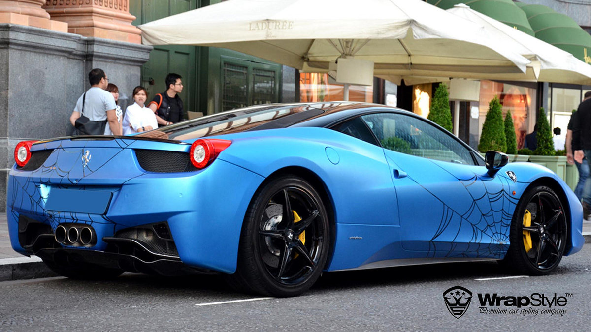 Ferrari 458 Italia - Blue Matt wrap - cover