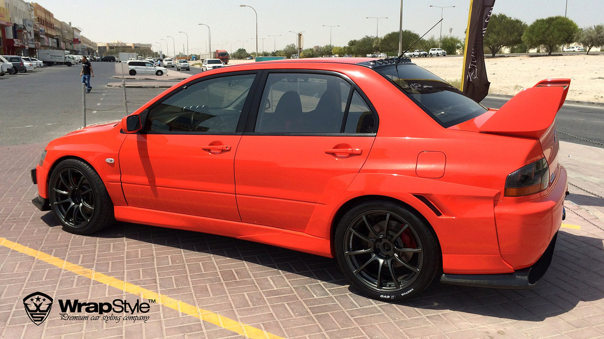 Mitsubishi Lancer Evo - Red Gloss wrap - cover