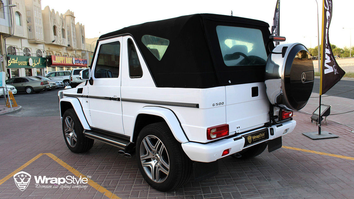 Mercedes G500 - White Gloss wrap - cover