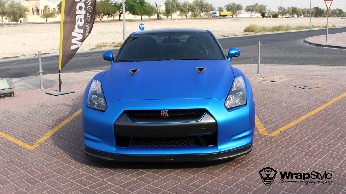 Nissan GTR - Blue Aluminium Matt wrap - cover