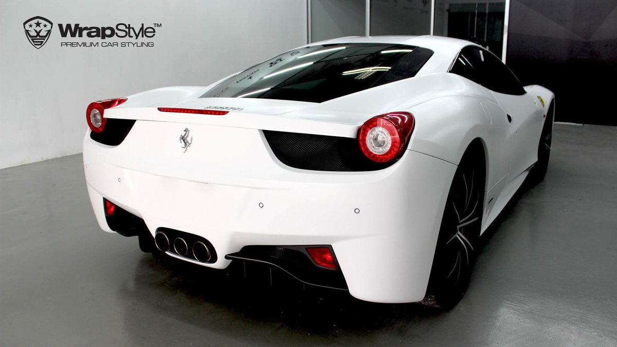 Ferrari 458 Italia - Satin White wrap - cover