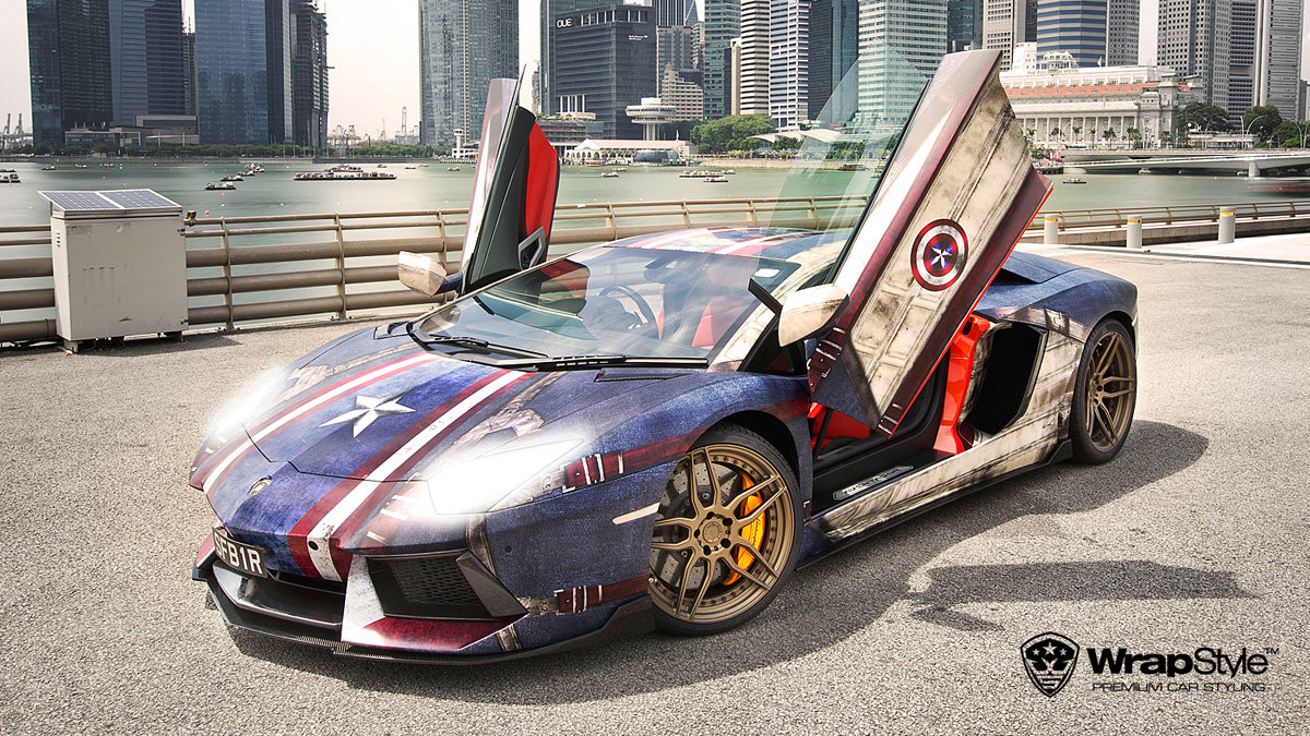 Lamborghini Aventador - Captain America design - cover