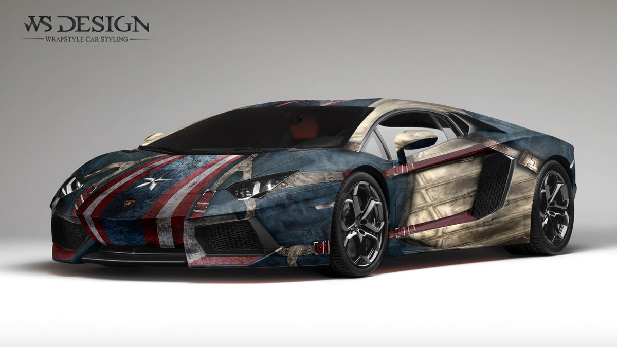 Lamborghini Aventador - Captain America design - cover