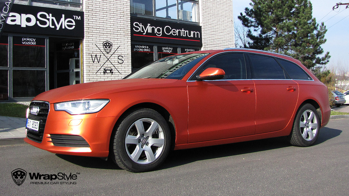 Audi A6 - Brushed Orange Matt wrap - cover