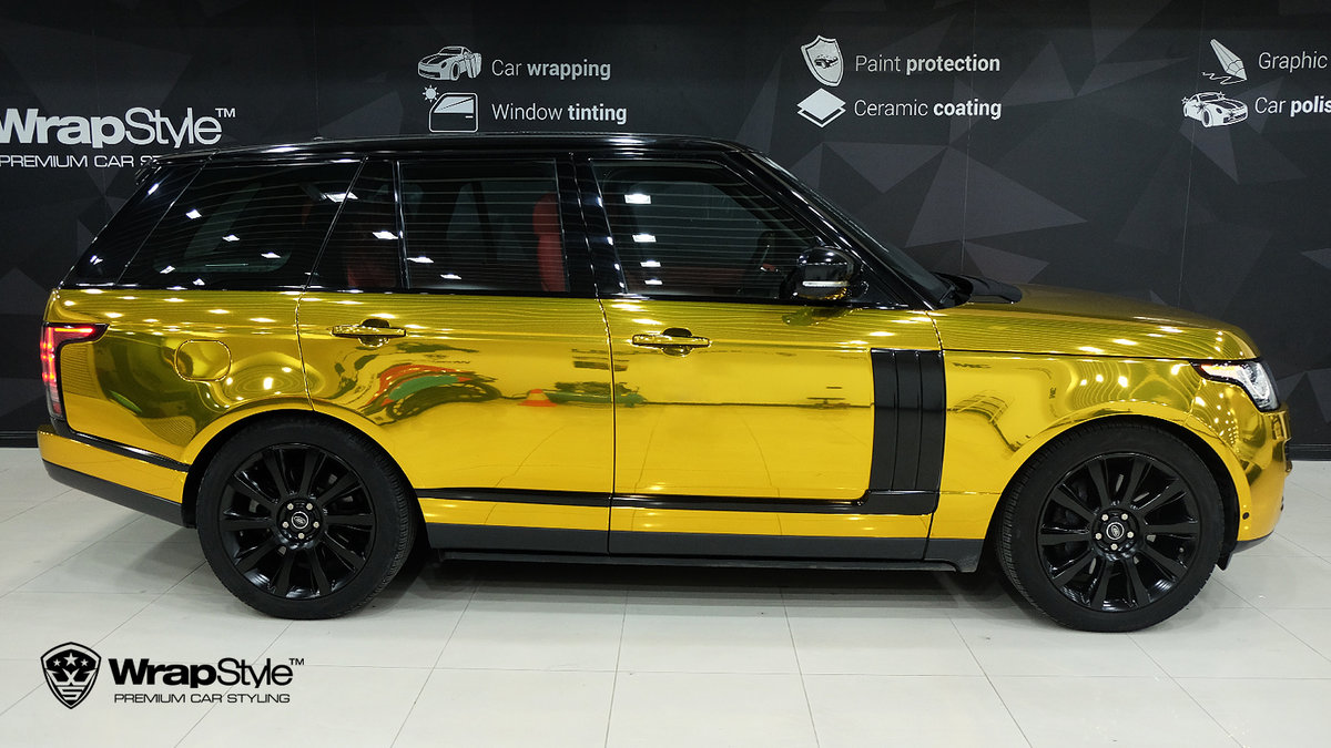 Range Rover Sport - Gold Chrome wrap - cover