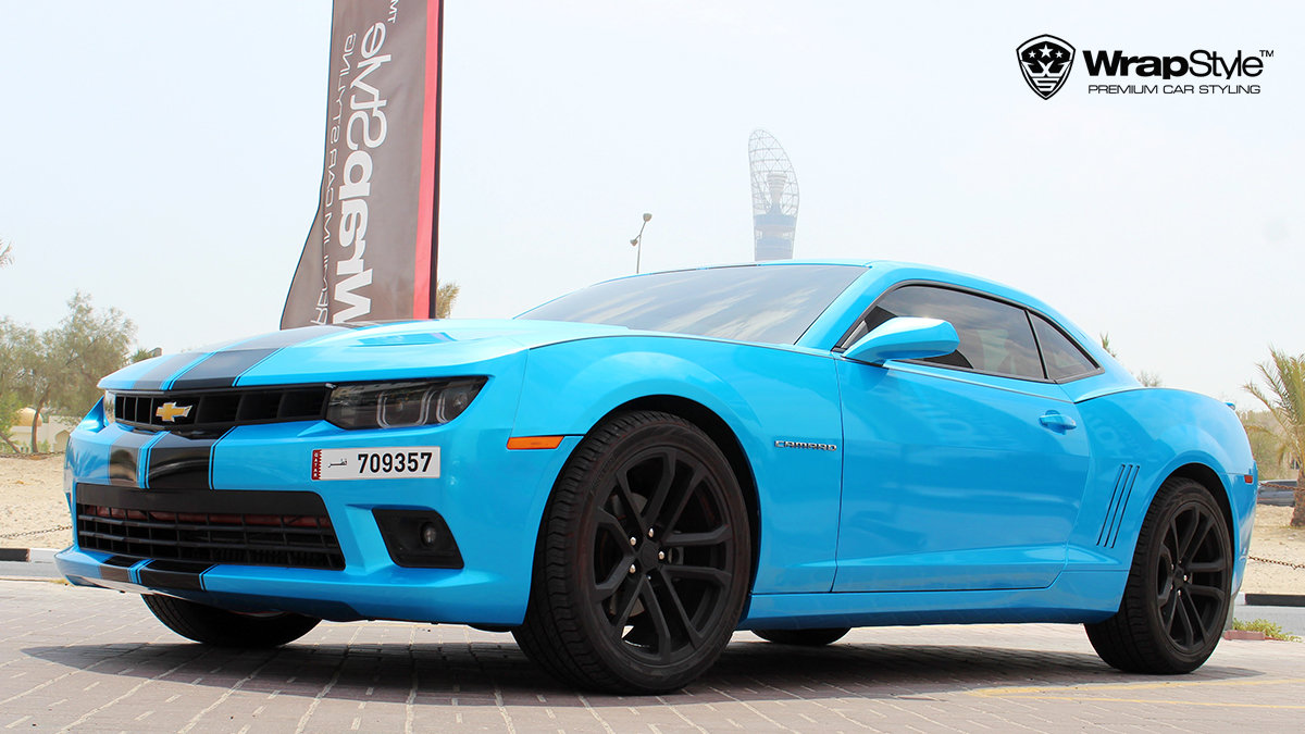 Chevrolet Camaro - Avery Bahama Blue Pearl wrap - cover