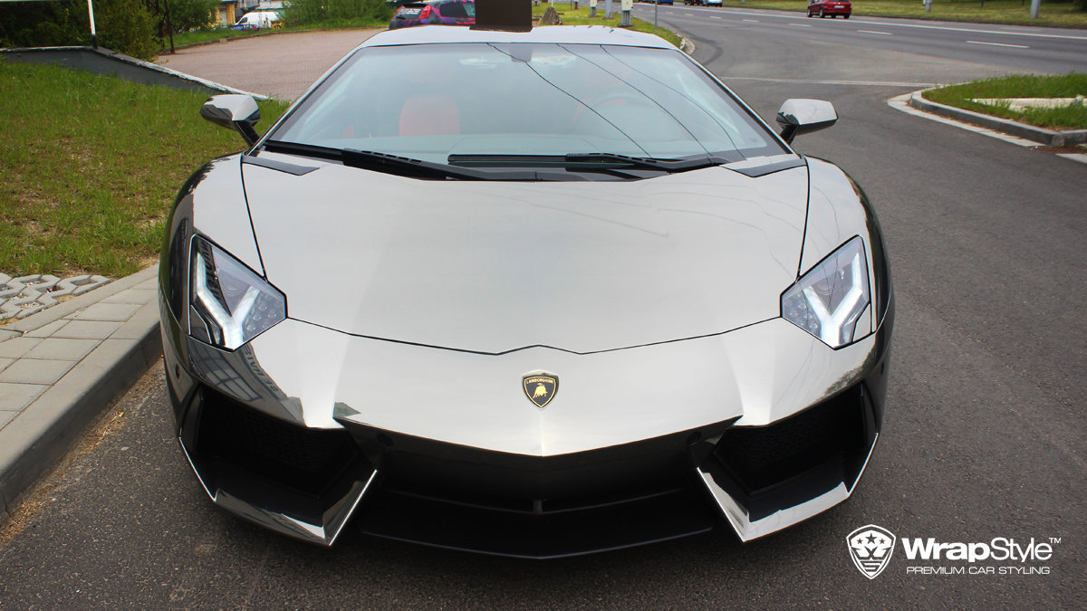 Lamborghini Aventador - Avery Black Chrome wrap - cover