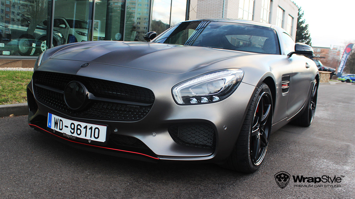 Mercedes Benz GT AMG - Silky Charcoal Grey wrap - cover