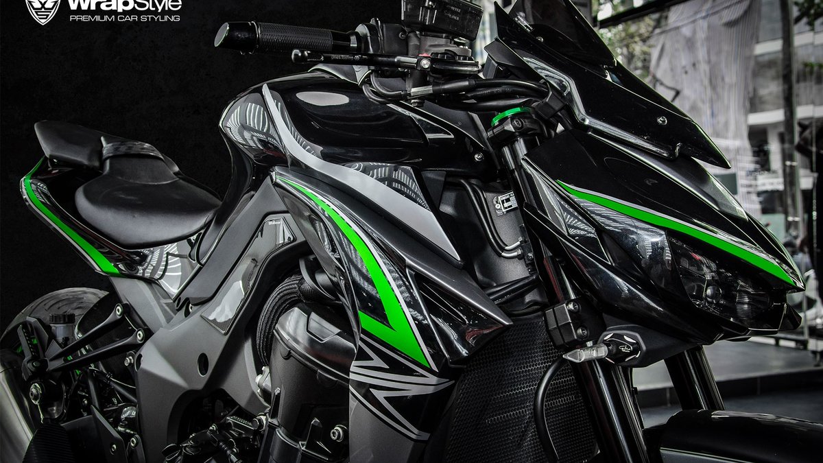 Kawasaki Z1000 - Green Detailing wrap - cover