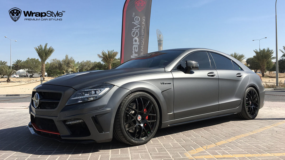 Mercedes Benz CLS - Dark Grey Matt wrap - cover