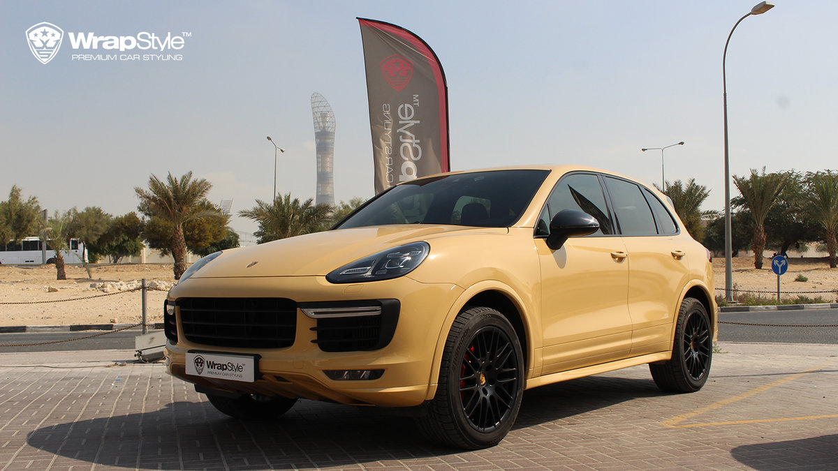 Porsche Cayenne GTS - Limestone Beige Gloss wrap - cover