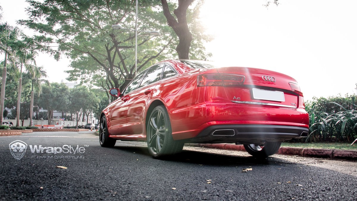 Audi A6 - Red Gloss wrap - img 1