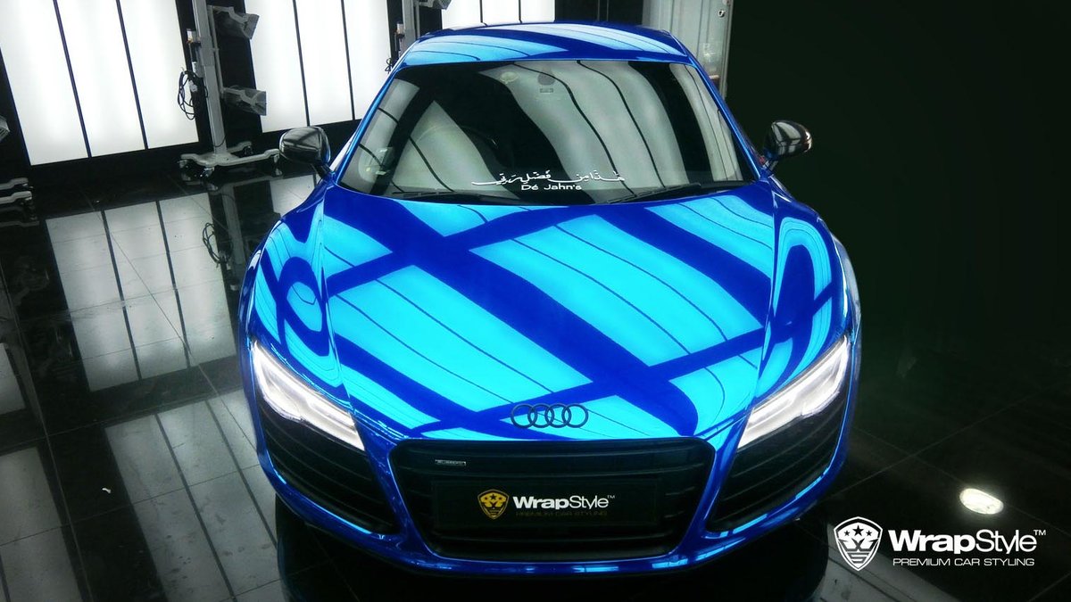 Audi R8 - Blue Chrome wrap - img 2