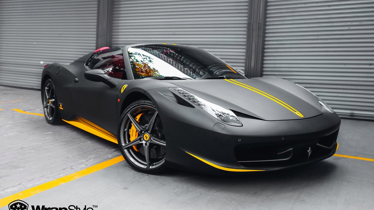 Ferrari 458 - Black Matt wrap - cover