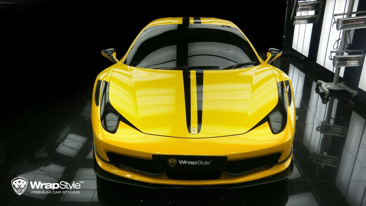 Ferrari 458 - Dark Yellow Gloss wrap - img 2