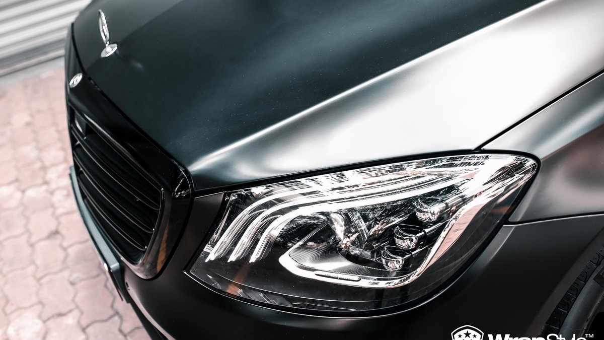 Mercedes S450 - Satin Black wrap - img 3