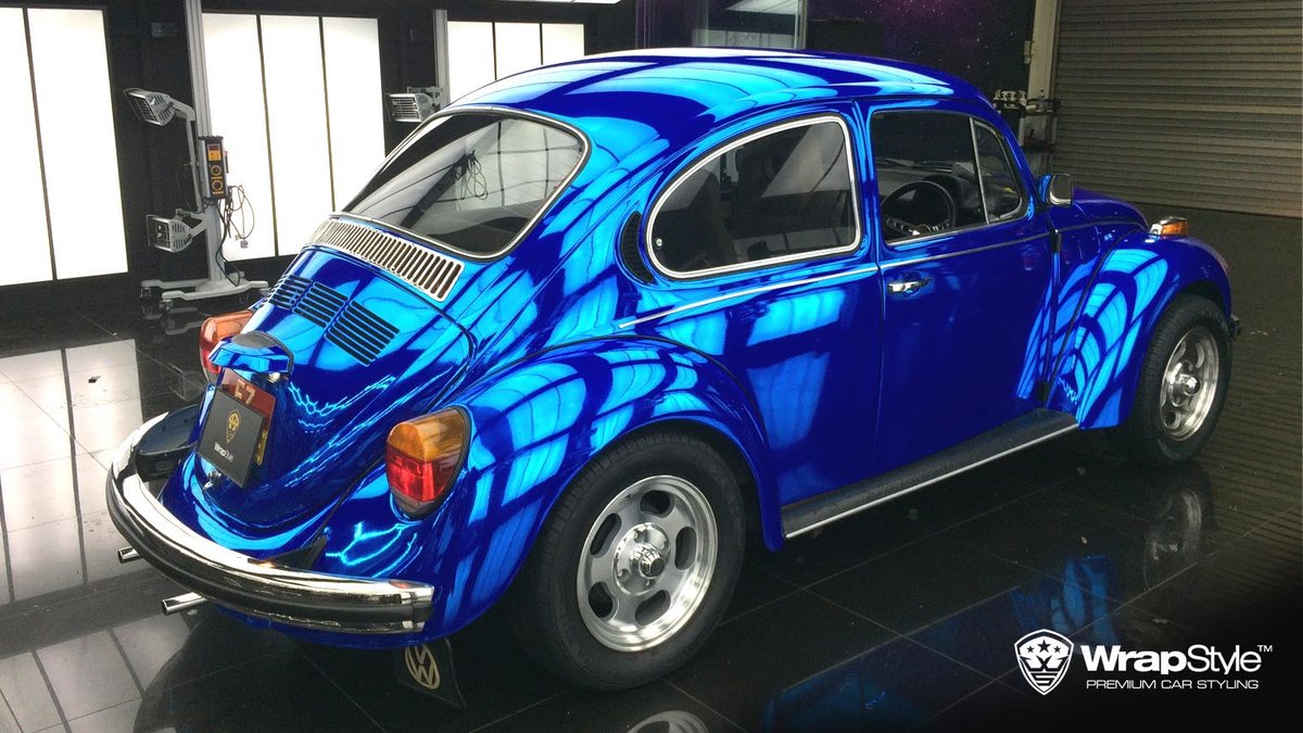 Volkswagen Beetle - Blue Chrome wrap - img 3