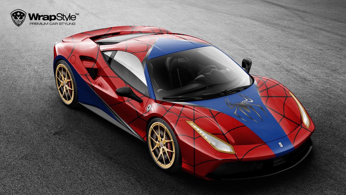 Ferrari 488 GTB - SpiderMan design - cover