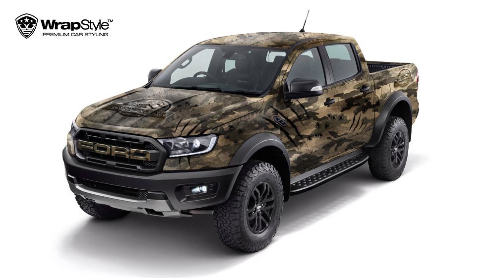 Ford  Ranger Raptor - Desert Military Jurrasic design - cover
