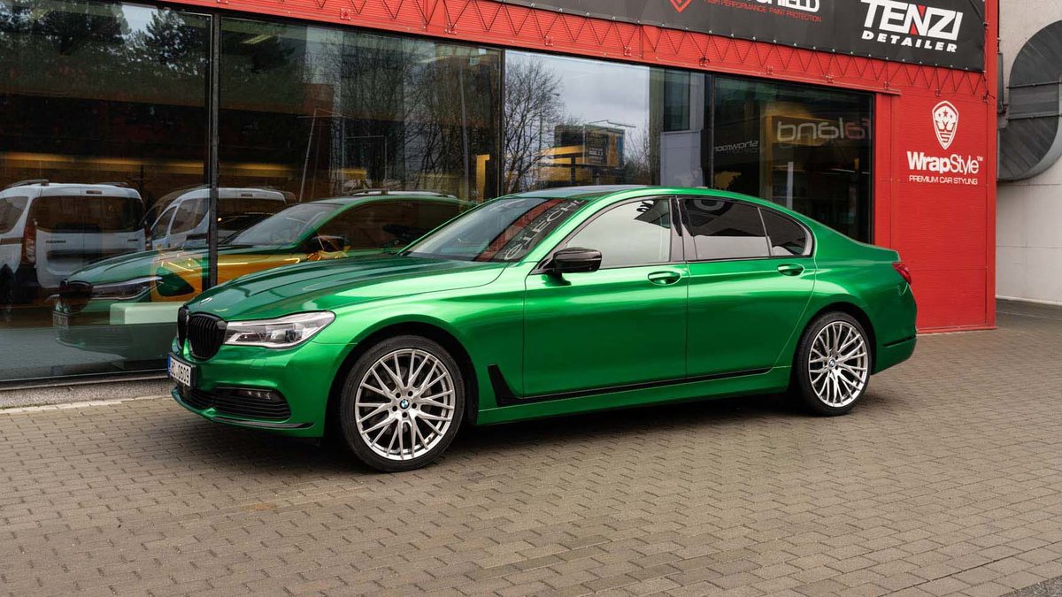BMW 7er - Green Chrome wrap - cover