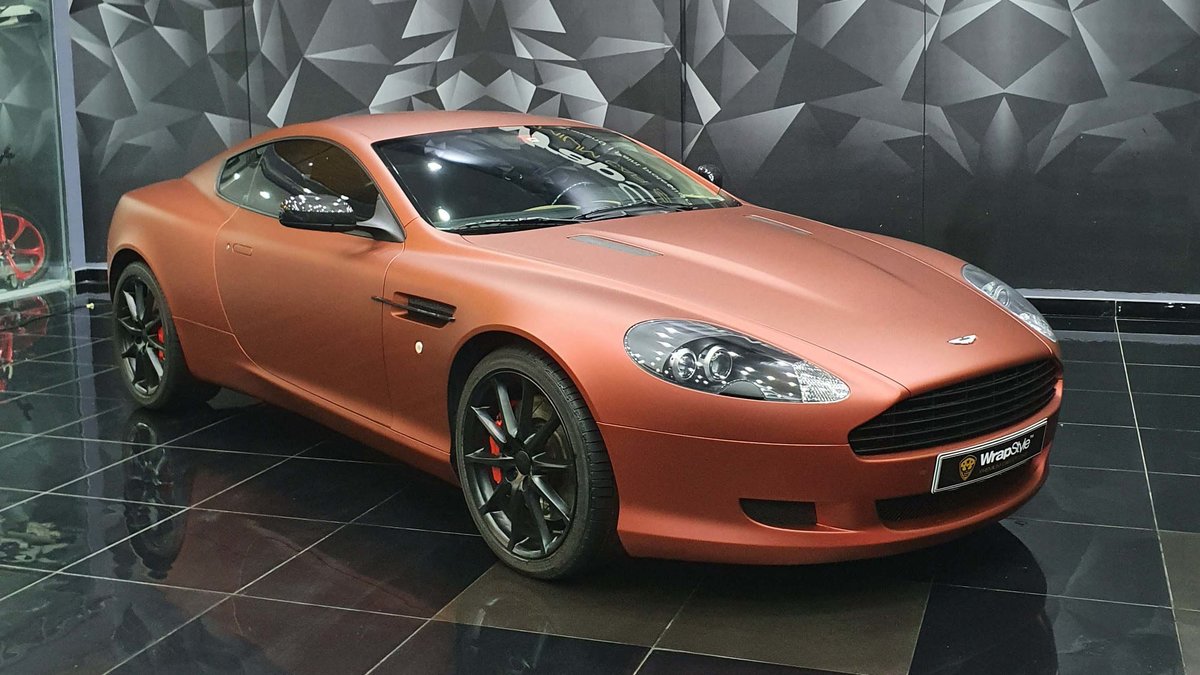 Aston Martin DB9 - Red Aluminium wrap - cover