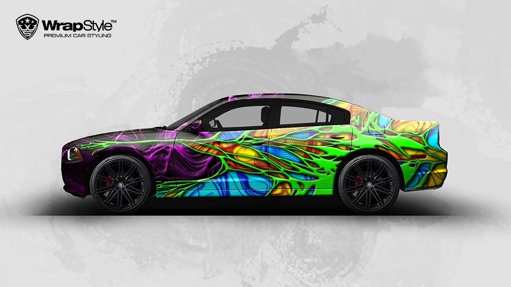 Dodge Charger - Psychedelic design - cover